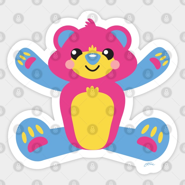 Pansexual Bear Hug Sticker by CKline